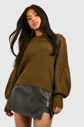 Petite Puff Sleeve Sweater