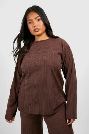 Plus Soft Rib Lounge Crew Neck Sweater