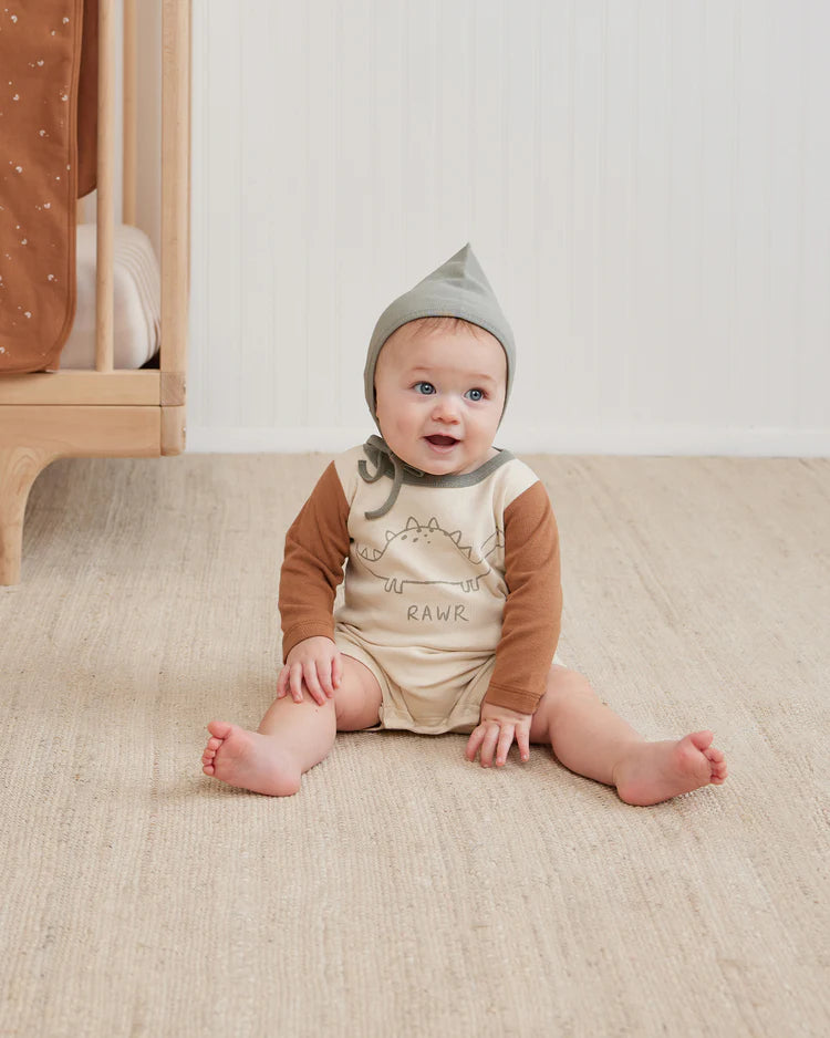 Quincy Mae - Dino Long Sleeve Romper