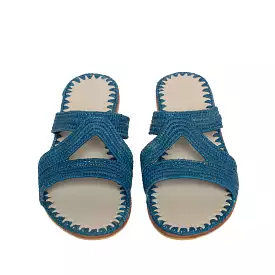 Raffia Slippers Habeeba in Jeans