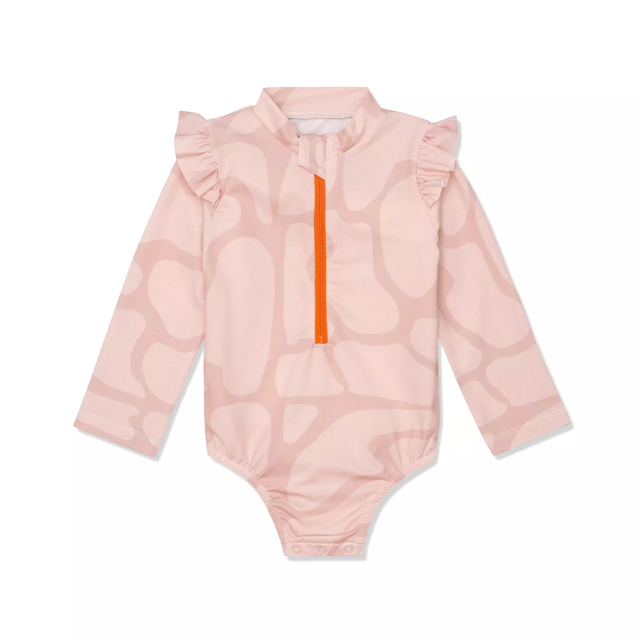 Recycled Polyester Spotted Giraffe Zipped Baby Rashguard