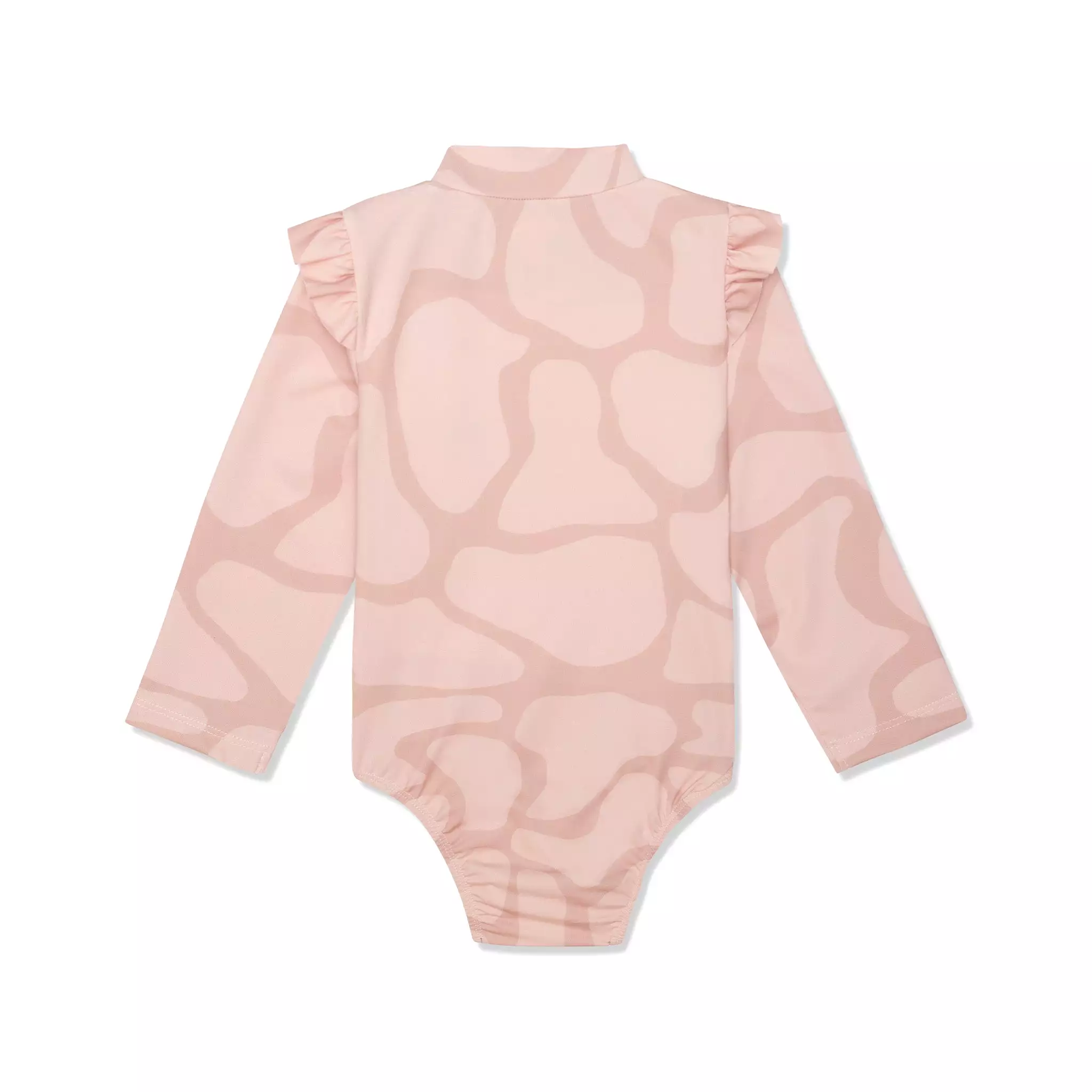 Recycled Polyester Spotted Giraffe Zipped Baby Rashguard