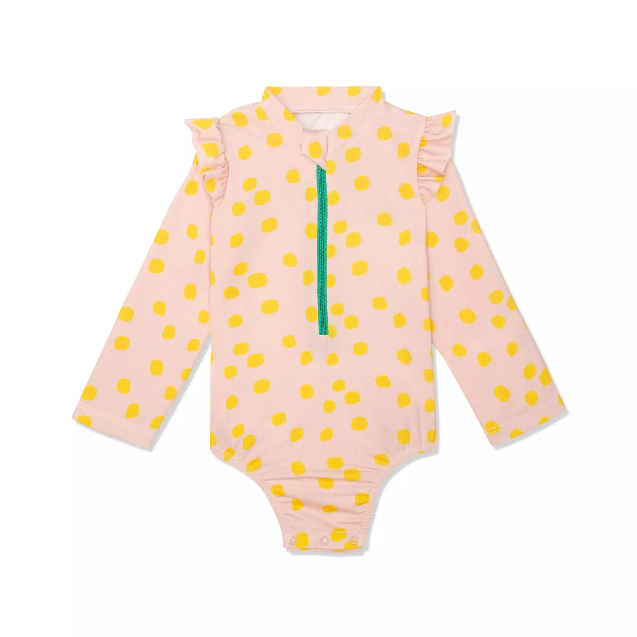 Recycled Polyester Spotted Giraffe Zipped Baby Rashguard