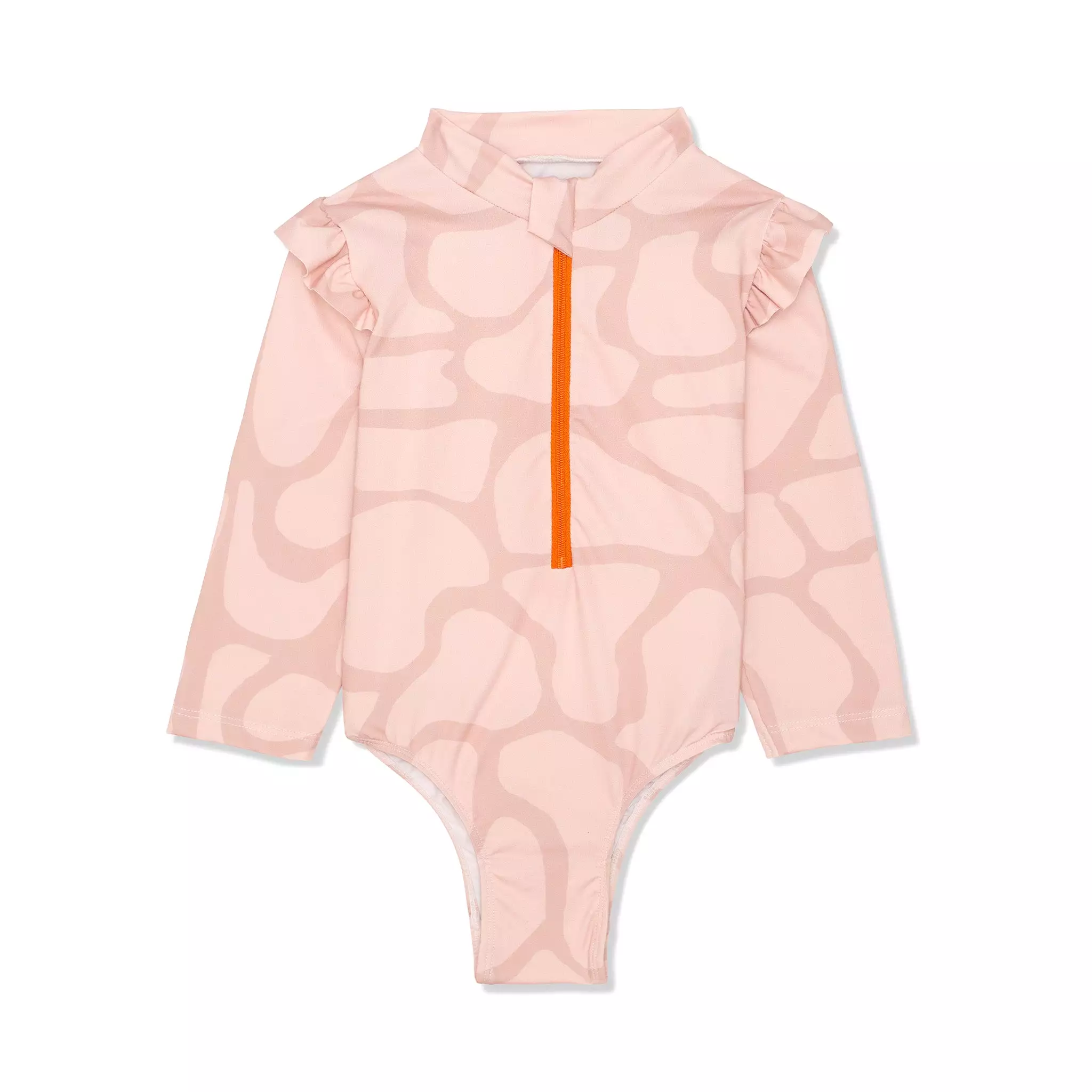 Recycled Polyester Spotted Giraffe Zipped Kid Rashguard