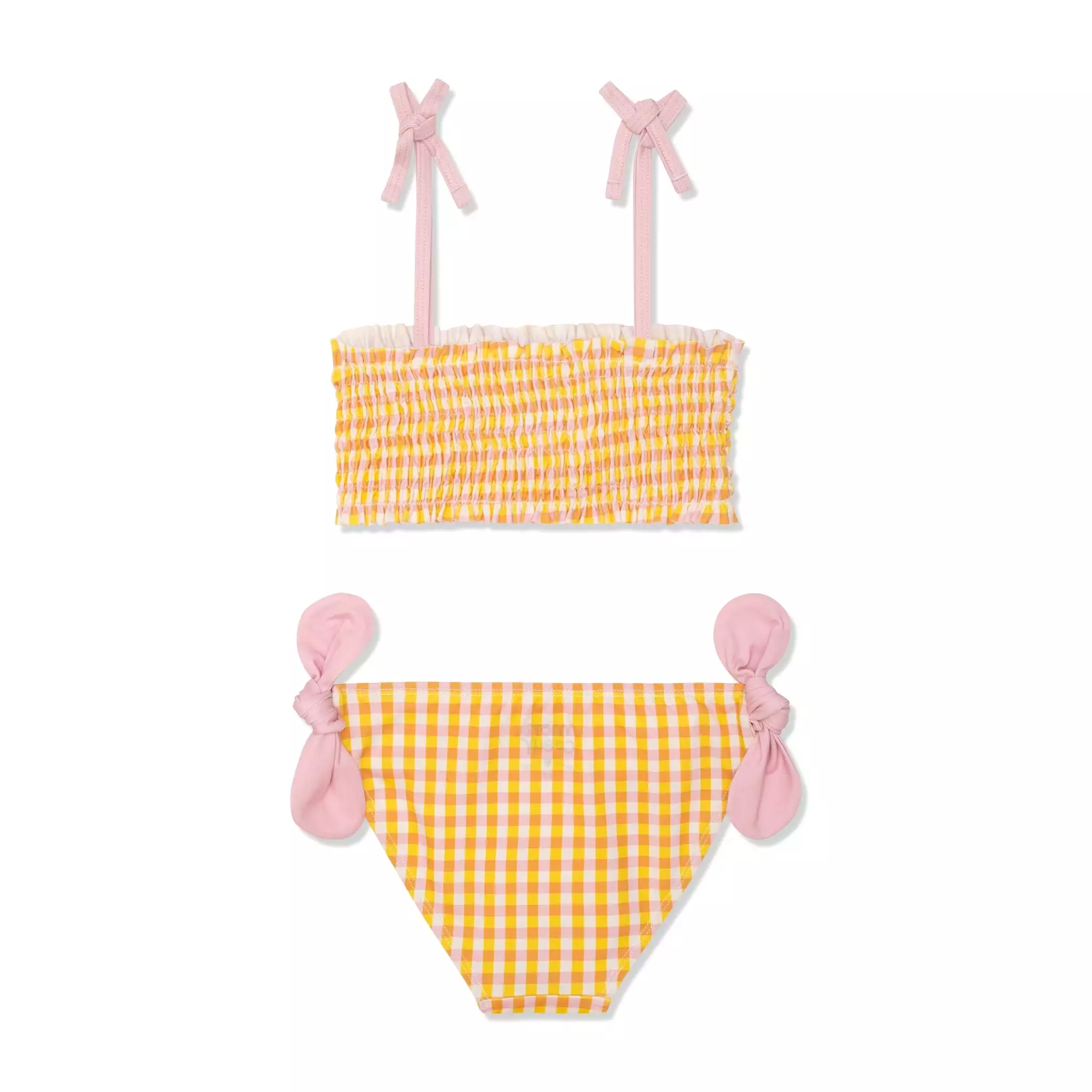 Recycled Polyester Yellow Gingham Girl Bikini