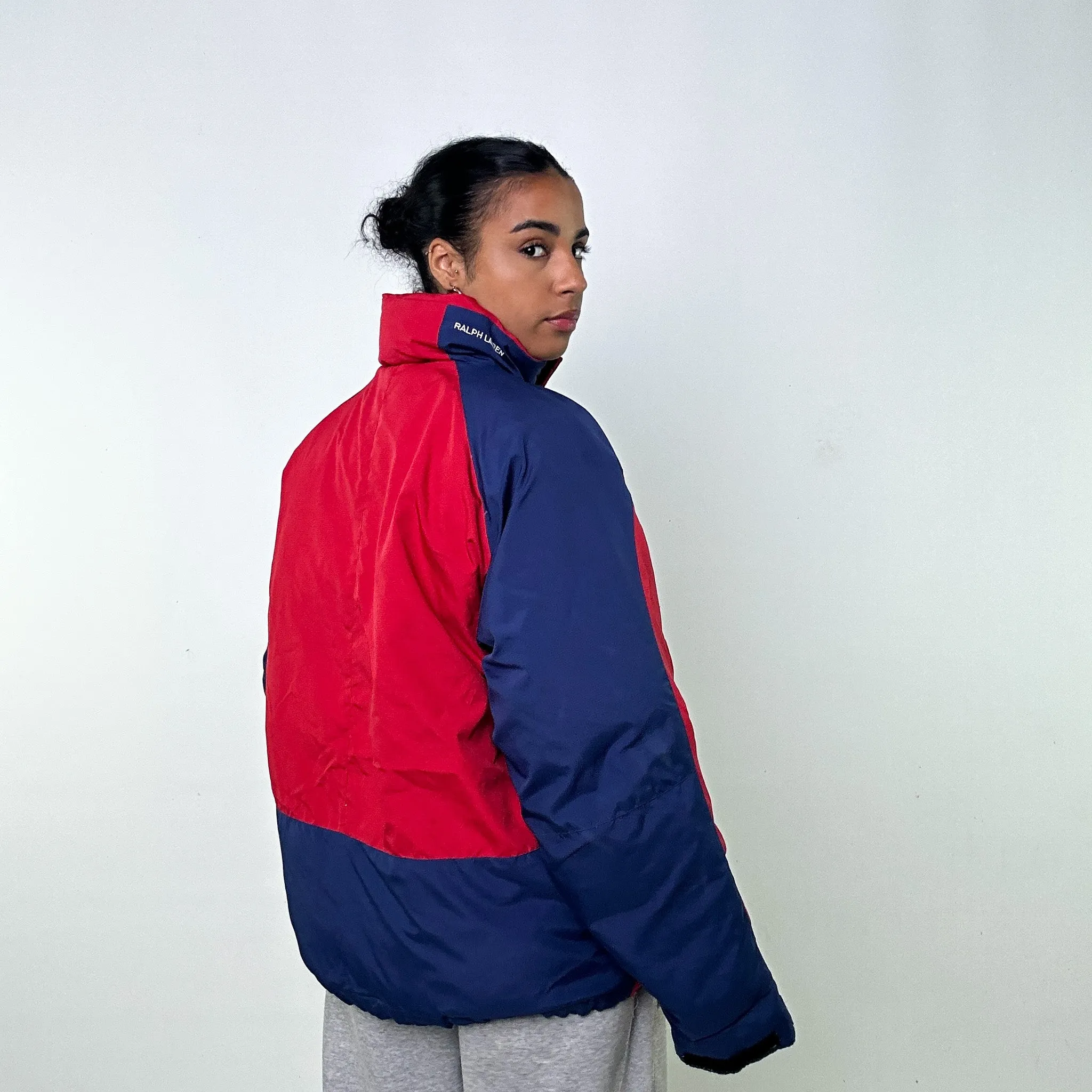 Red 90s Polo Jeans Ralph Lauren Puffer Jacket Coat (L)