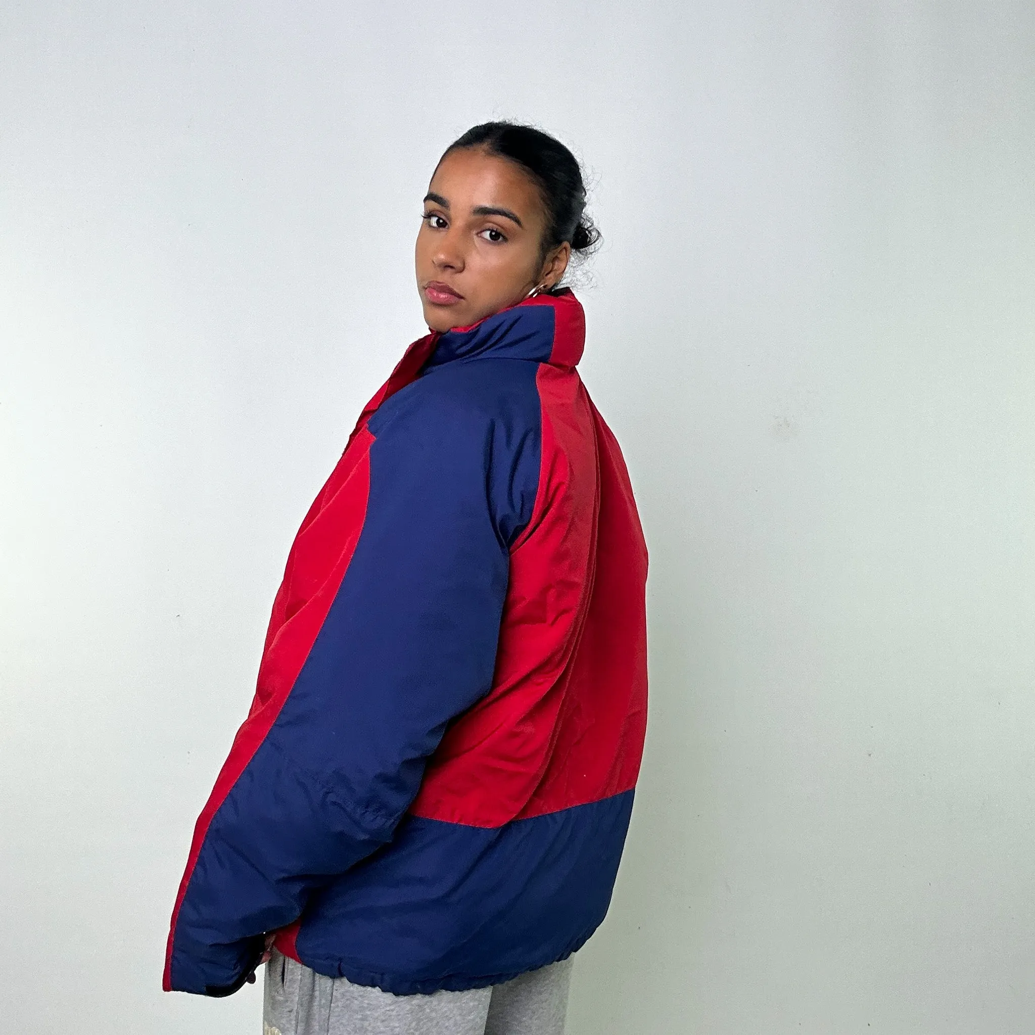 Red 90s Polo Jeans Ralph Lauren Puffer Jacket Coat (L)