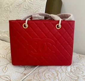 Red Cavier Grand Shopping Tote