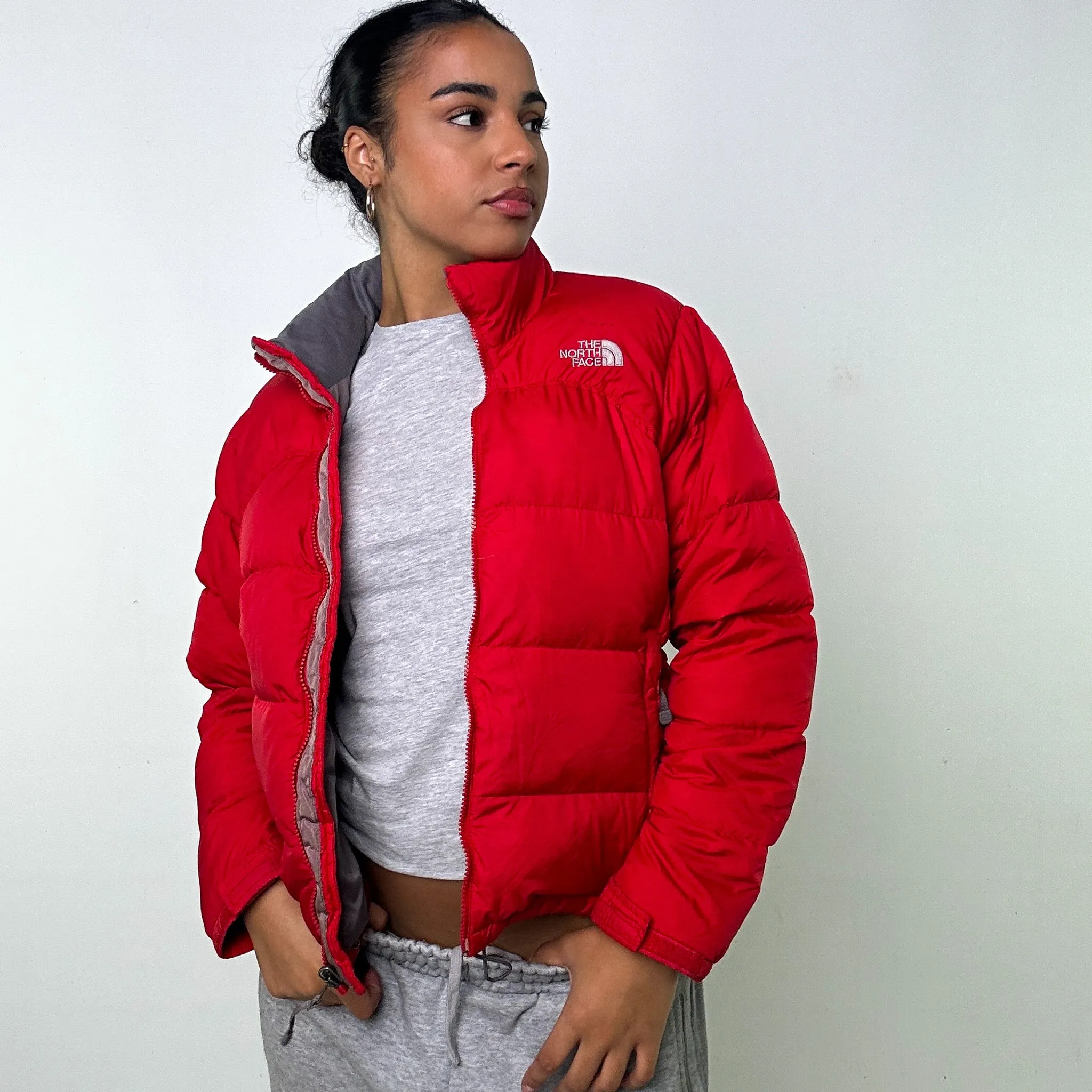 Red y2ks The North Face 700 Series Puffer Jacket Coat (S)