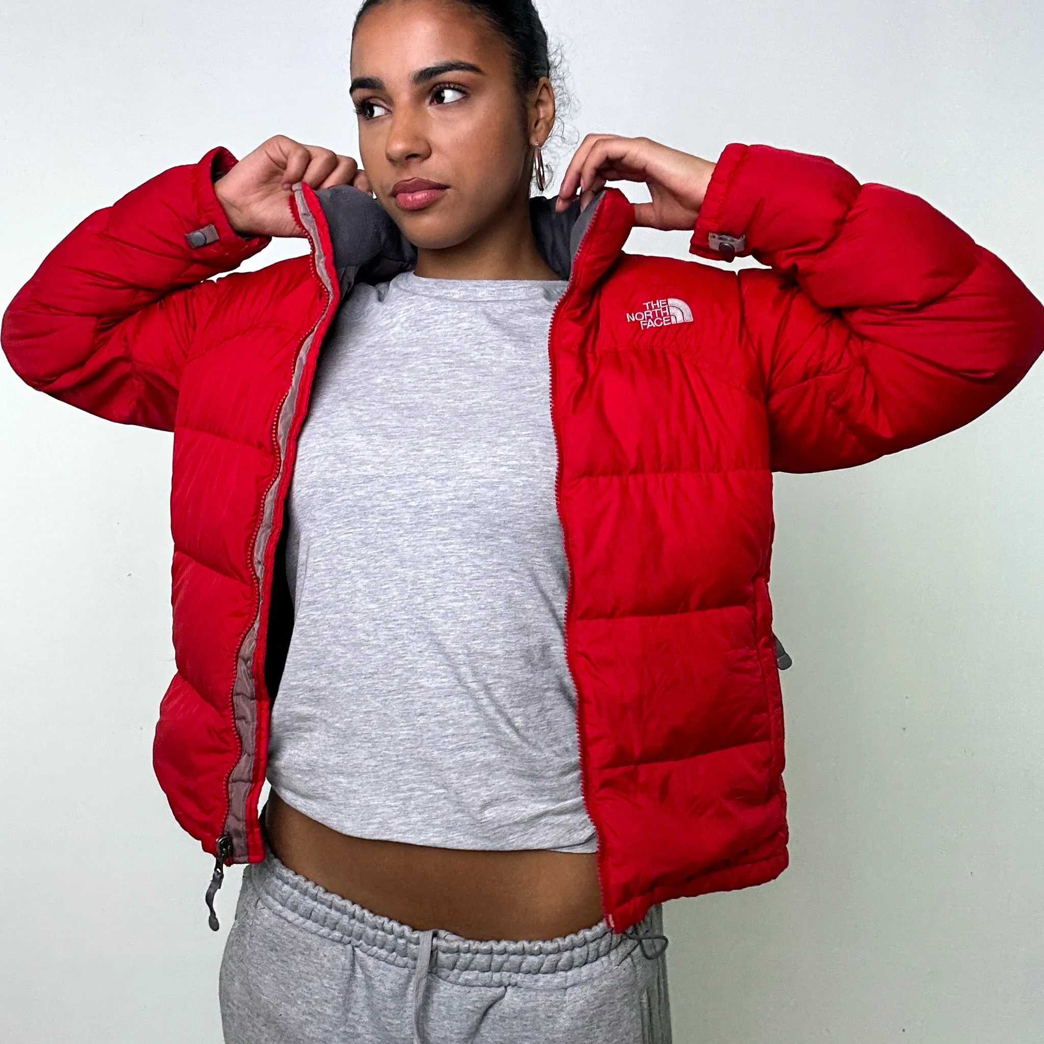 Red y2ks The North Face 700 Series Puffer Jacket Coat (S)