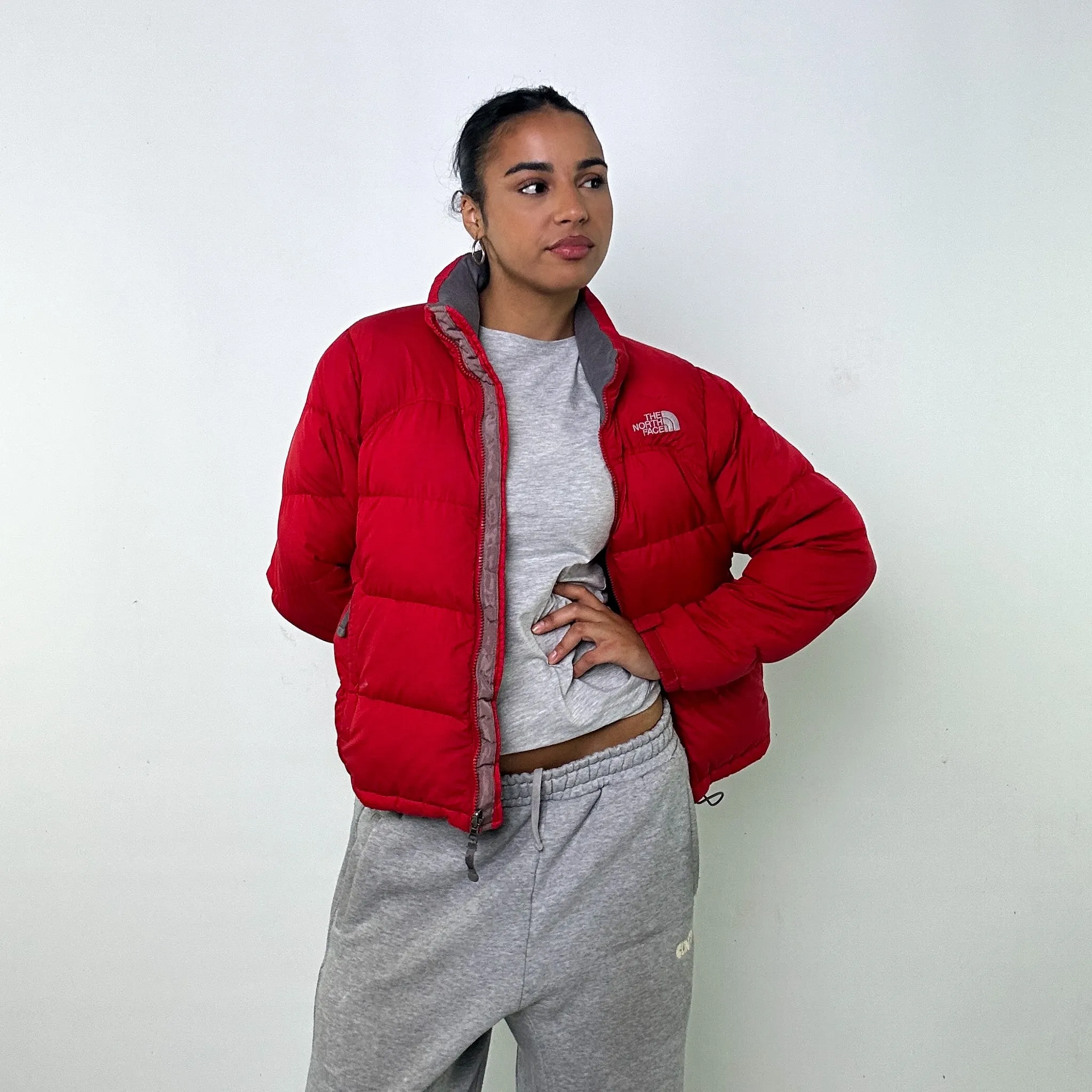 Red y2ks The North Face 700 Series Puffer Jacket Coat (S)