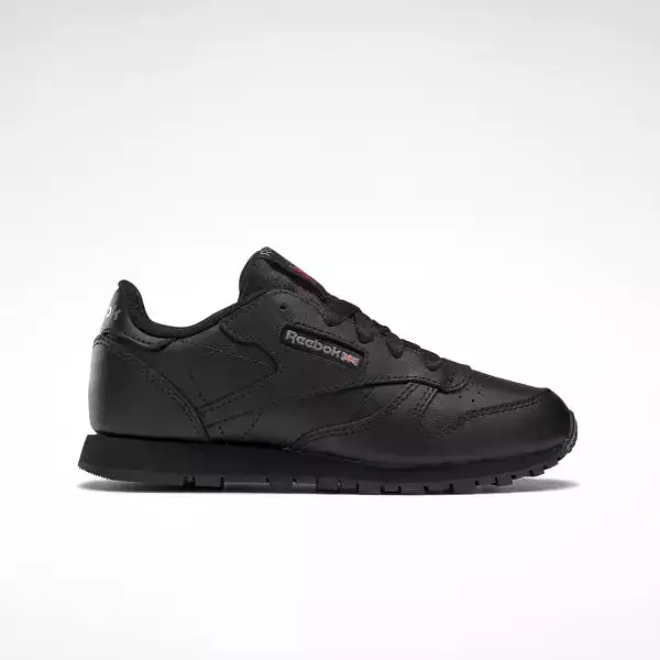 REEBOK KIDS CLASSIC LEATHER TRIPLE BLACK SHOES