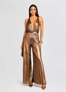 Retrofete - Graciane Jumpsuit - Metallic Bronze