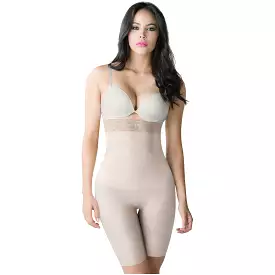 ROMANZA 2051 | High Waisted Butt Lifting Shaping Shorts | Tummy Control & Knee Lenght Shapewear