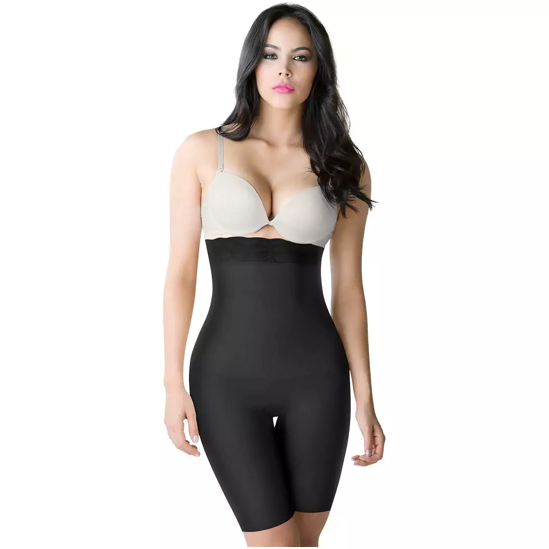 ROMANZA 2051 | High Waisted Butt Lifting Shaping Shorts | Tummy Control & Knee Lenght Shapewear