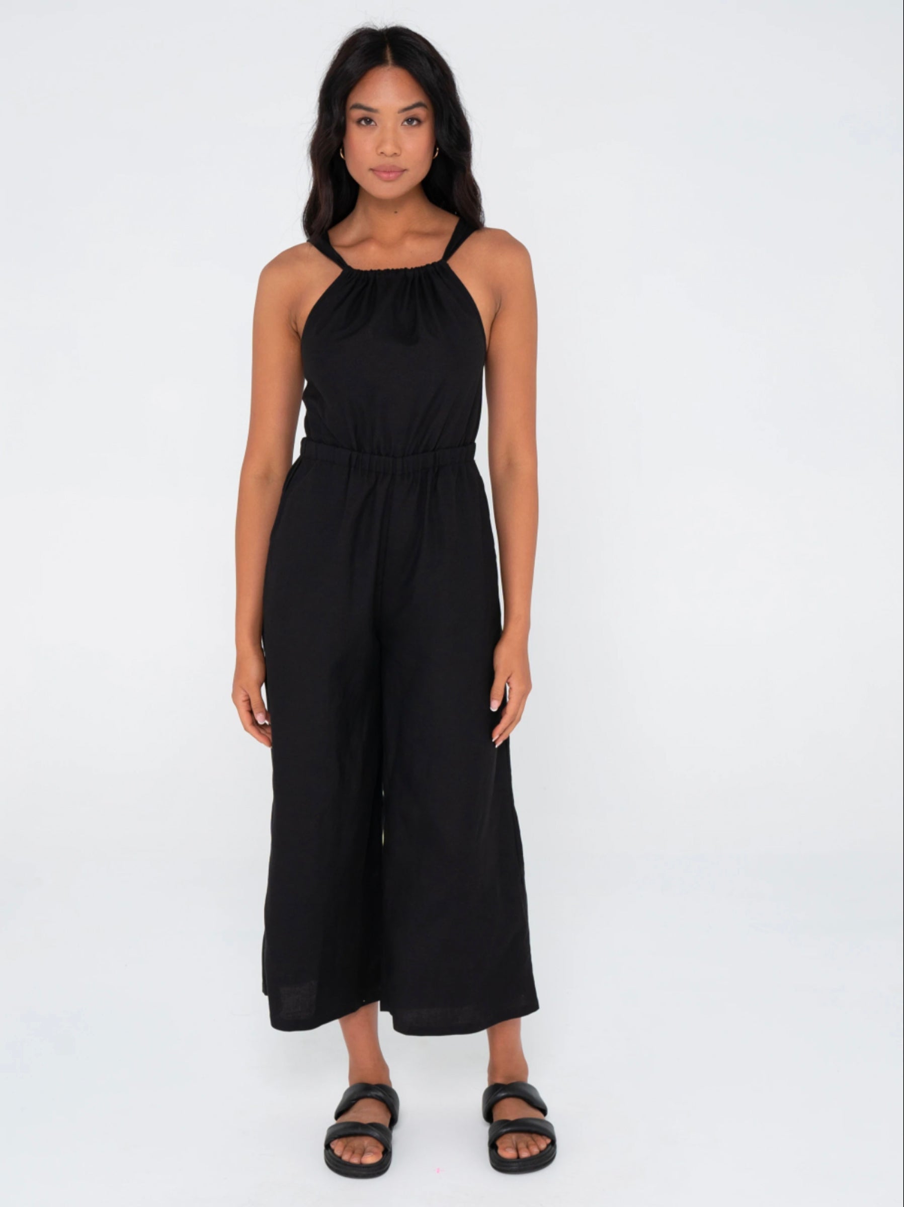 Rusty USA Eden Jumpsuit BLACK