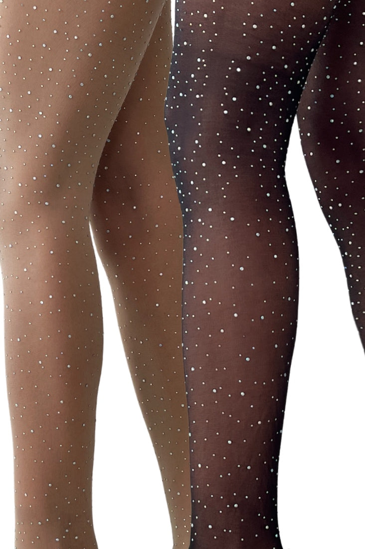 Sheer Rhinestone Tights