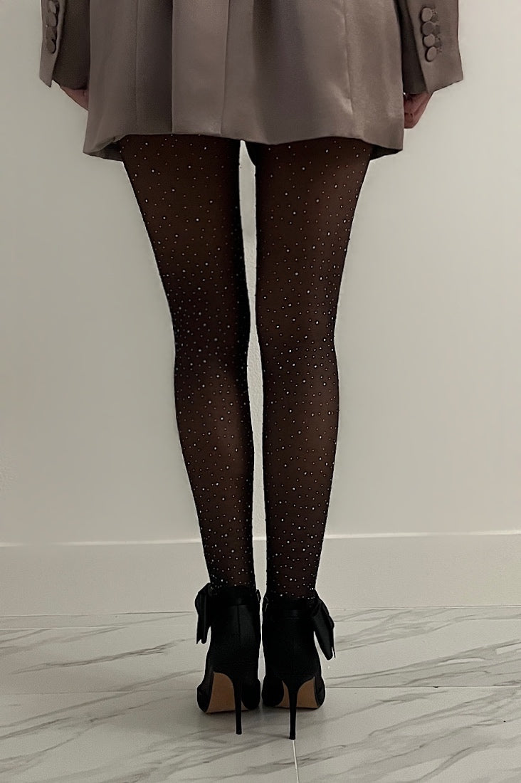 Sheer Rhinestone Tights