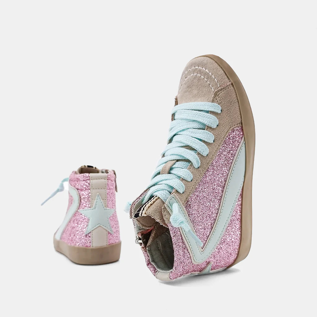 ShuShop - Rooney High Tops - Pink Glitter