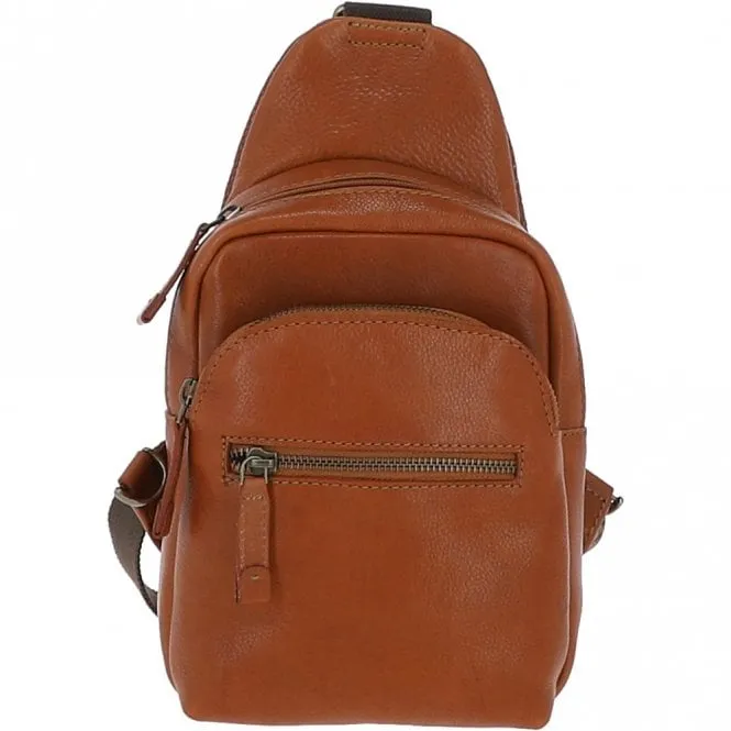 Small Mayfair Hi Veg Leather Sling Bag Tempo Tan : 8147