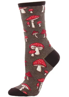 Socksmith Socks Pretty Fly For A Fungi Mushroom Socks Multi