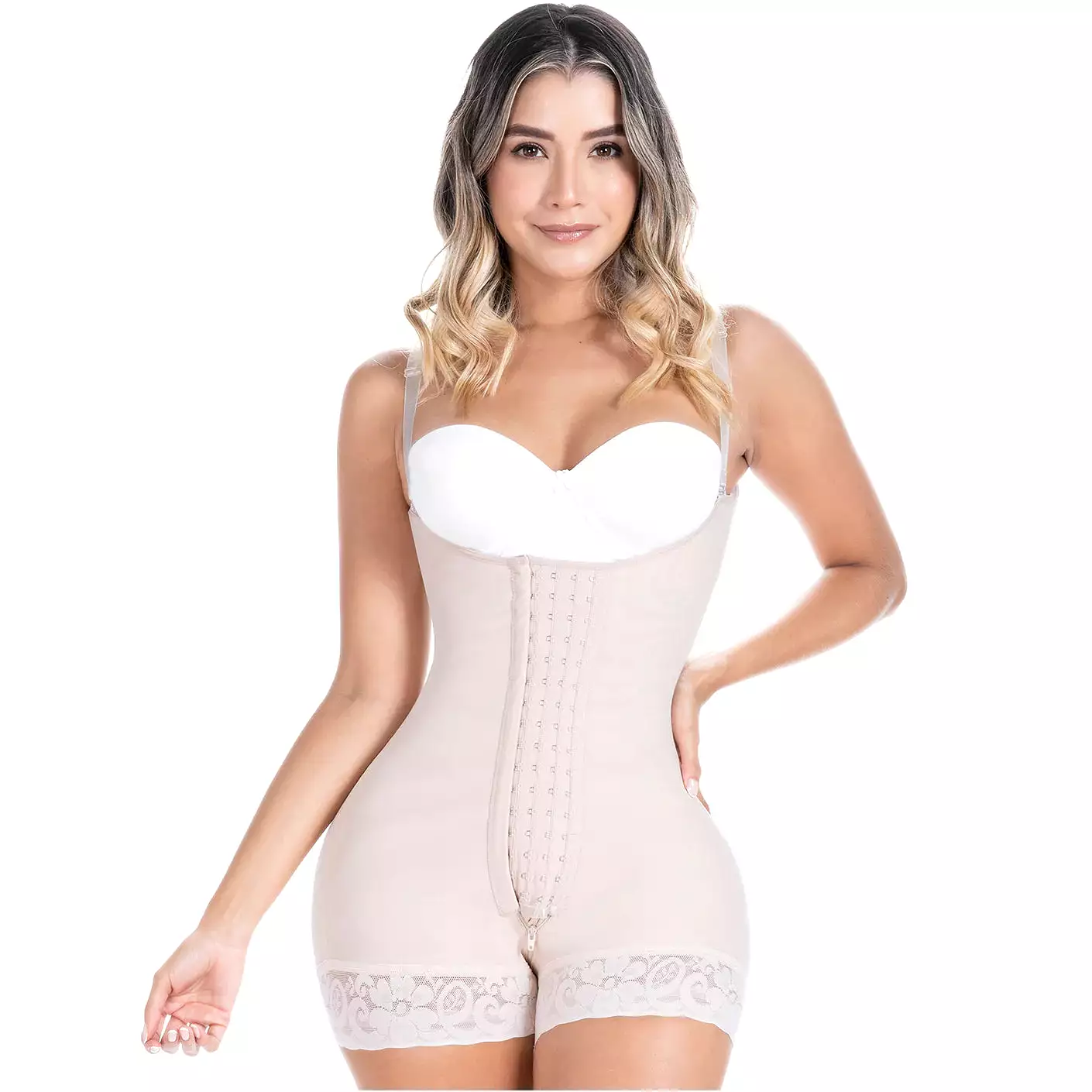 SONRYSE 068BF | FAJAS COLOMBIANAS POSTPARTUM & POST SURGERY TUMMY TUCK LIPO COMPRESSION GARMENT OPEN BUST SHORT SHAPEWEAR BODYSU