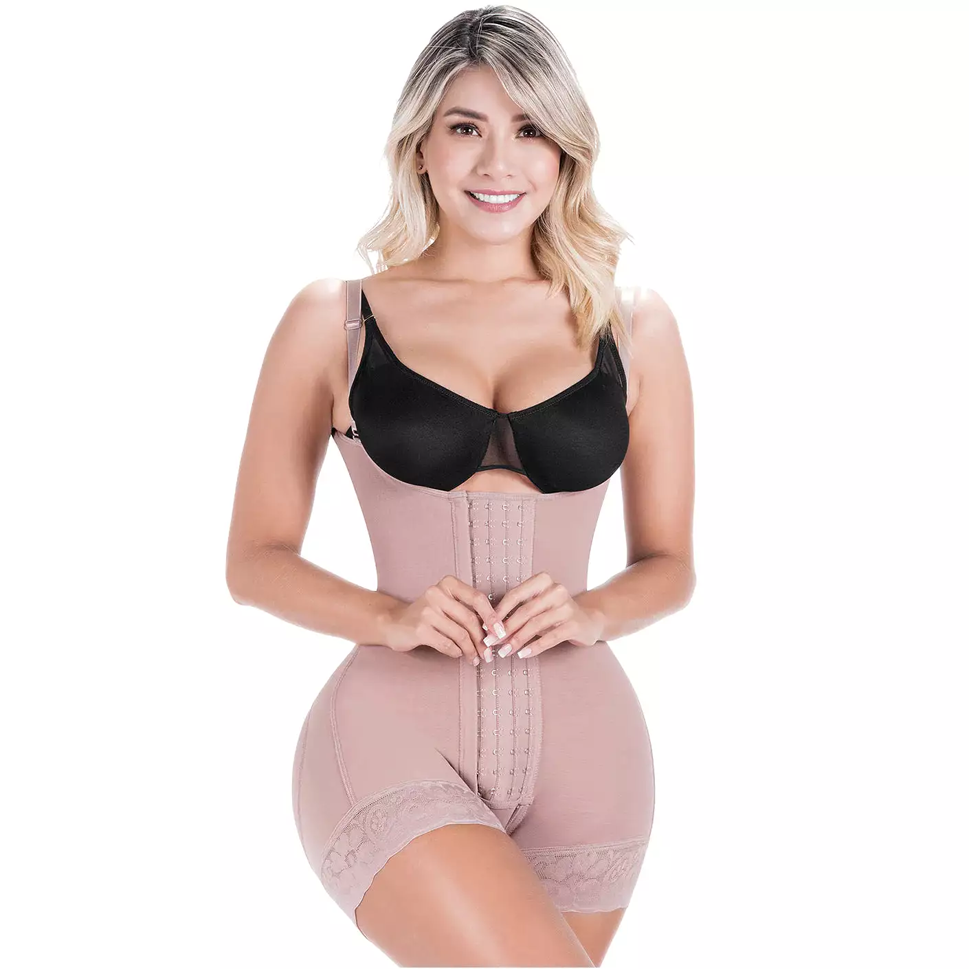 SONRYSE 068BF | FAJAS COLOMBIANAS POSTPARTUM & POST SURGERY TUMMY TUCK LIPO COMPRESSION GARMENT OPEN BUST SHORT SHAPEWEAR BODYSU