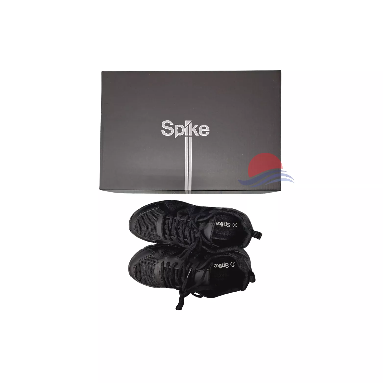 SPIKE Black School Shoes - Lace