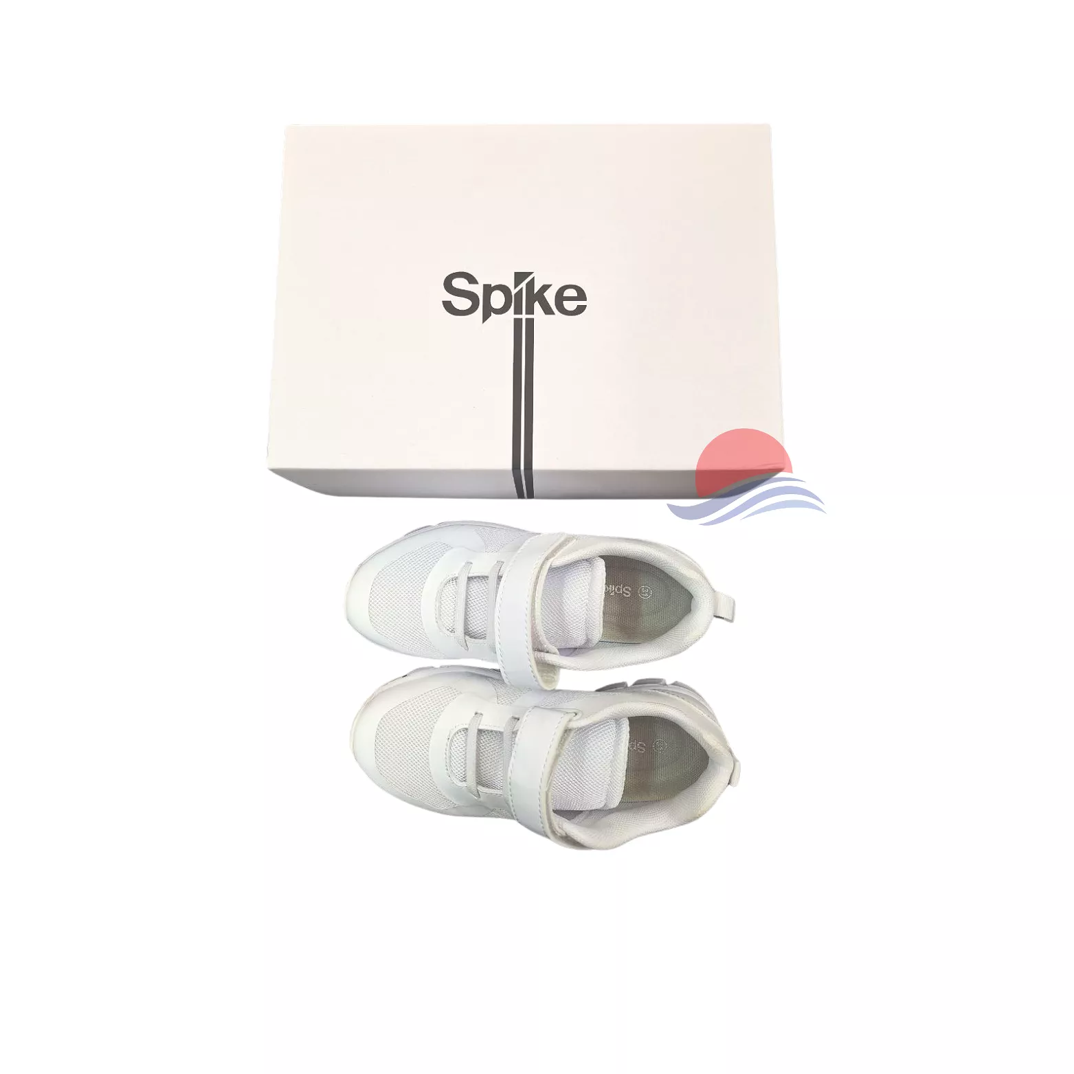 SPIKE White School Shoes - Velcro