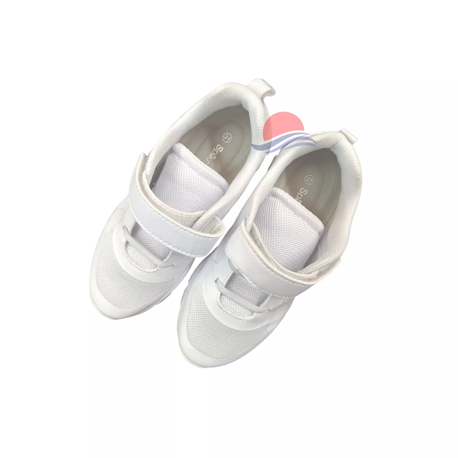 SPIKE White School Shoes - Velcro