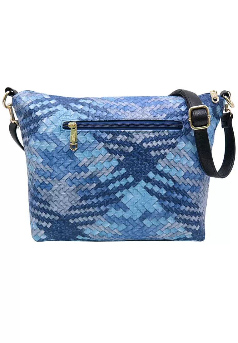 STRAWBERRY QUEEN Strawberry Queen Flamingo Sling Bag (Rattan AG, Navy Blue)