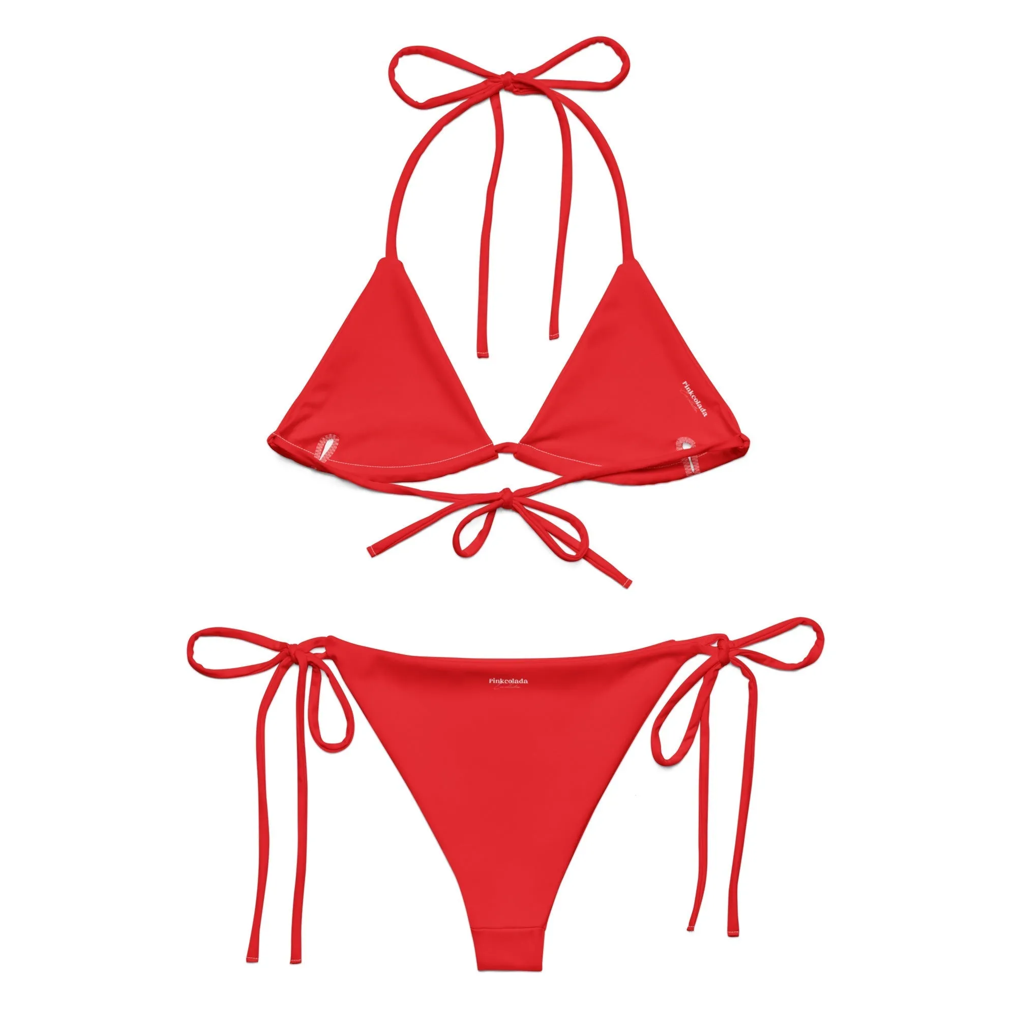 STRING BIKINI SET ECO -RED