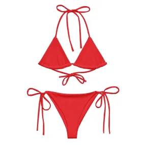 STRING BIKINI SET ECO -RED