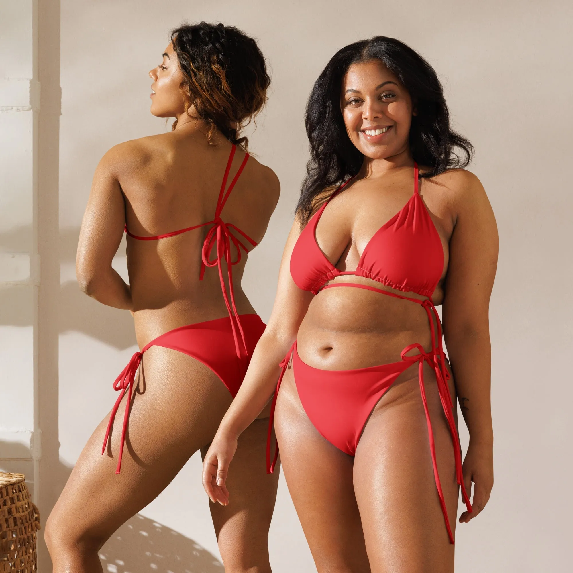 STRING BIKINI SET ECO -RED