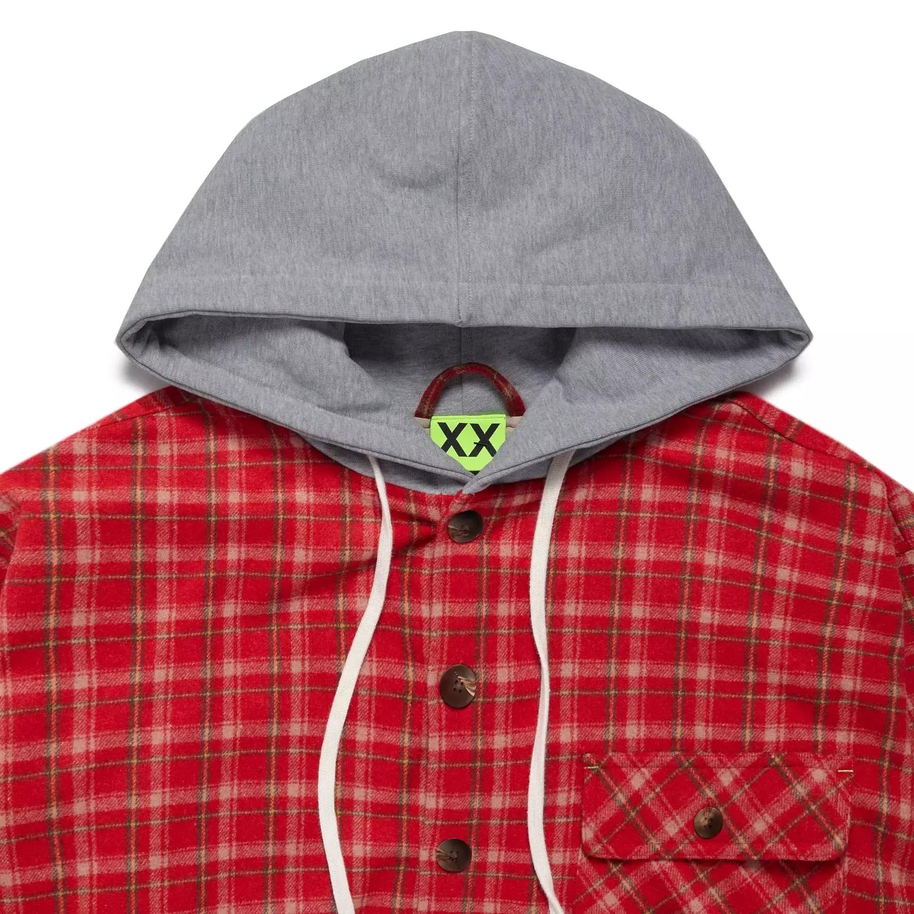 Supervsn Hooded LS Flannel Overshirt