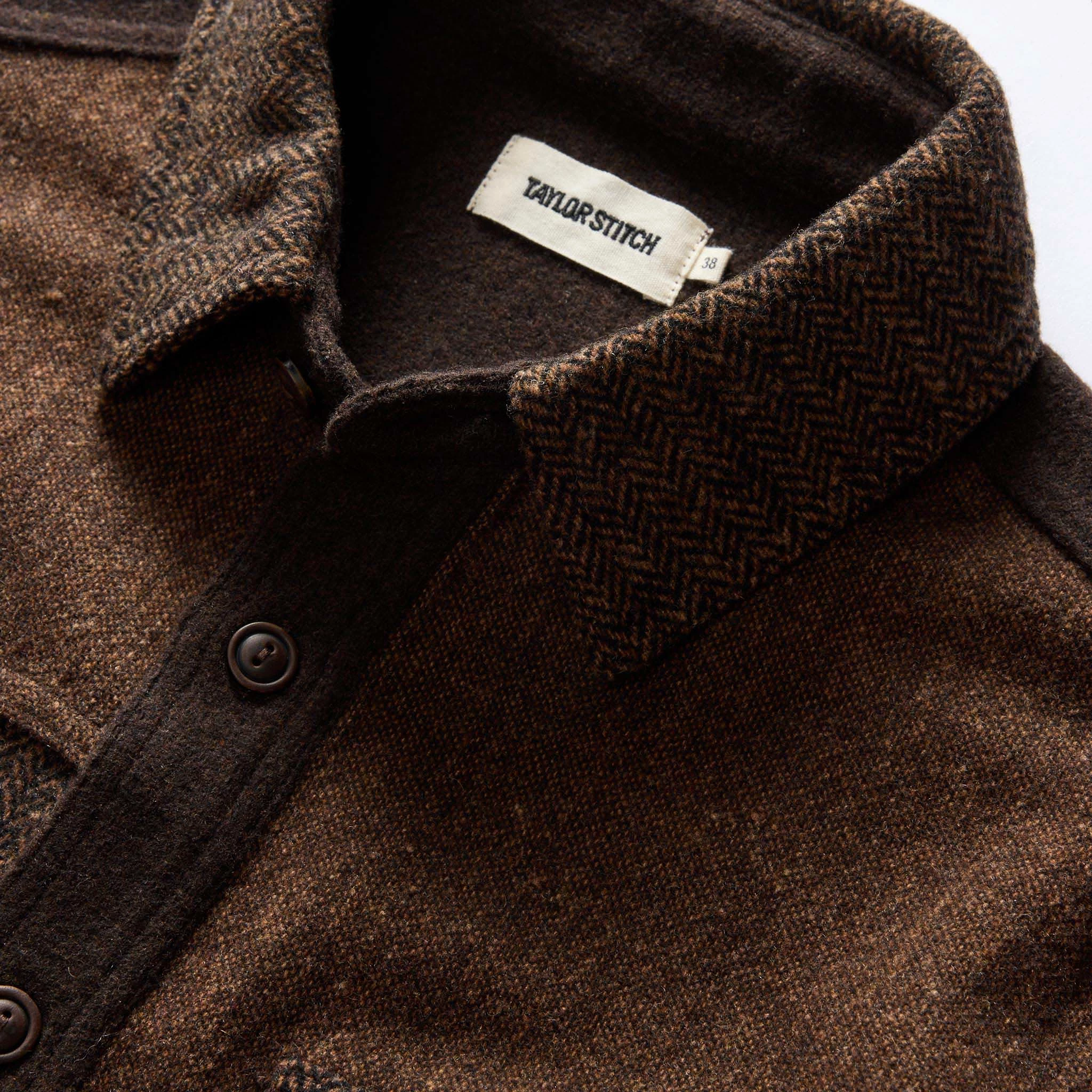 The Patchwork Overshirt in Timber Tweed