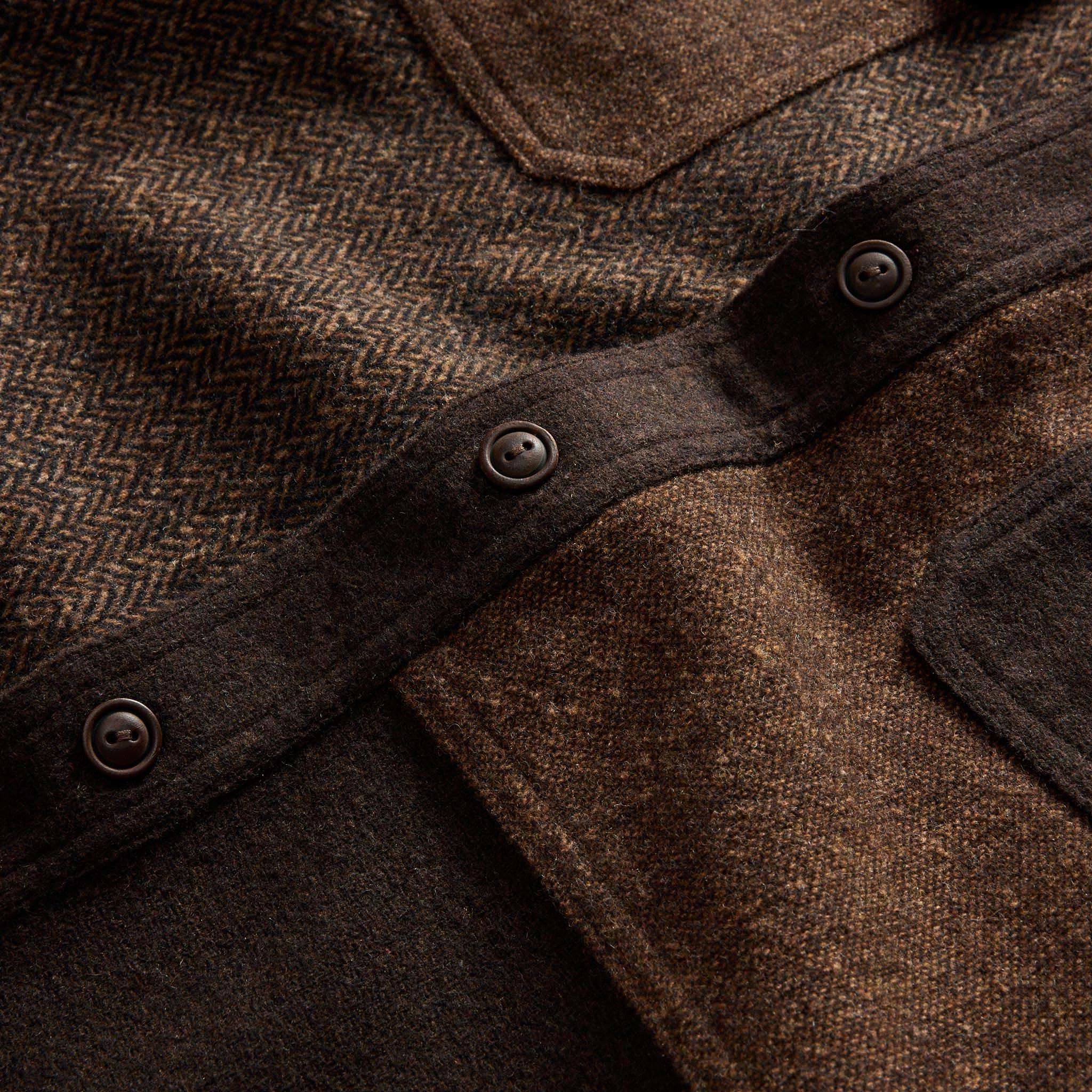 The Patchwork Overshirt in Timber Tweed