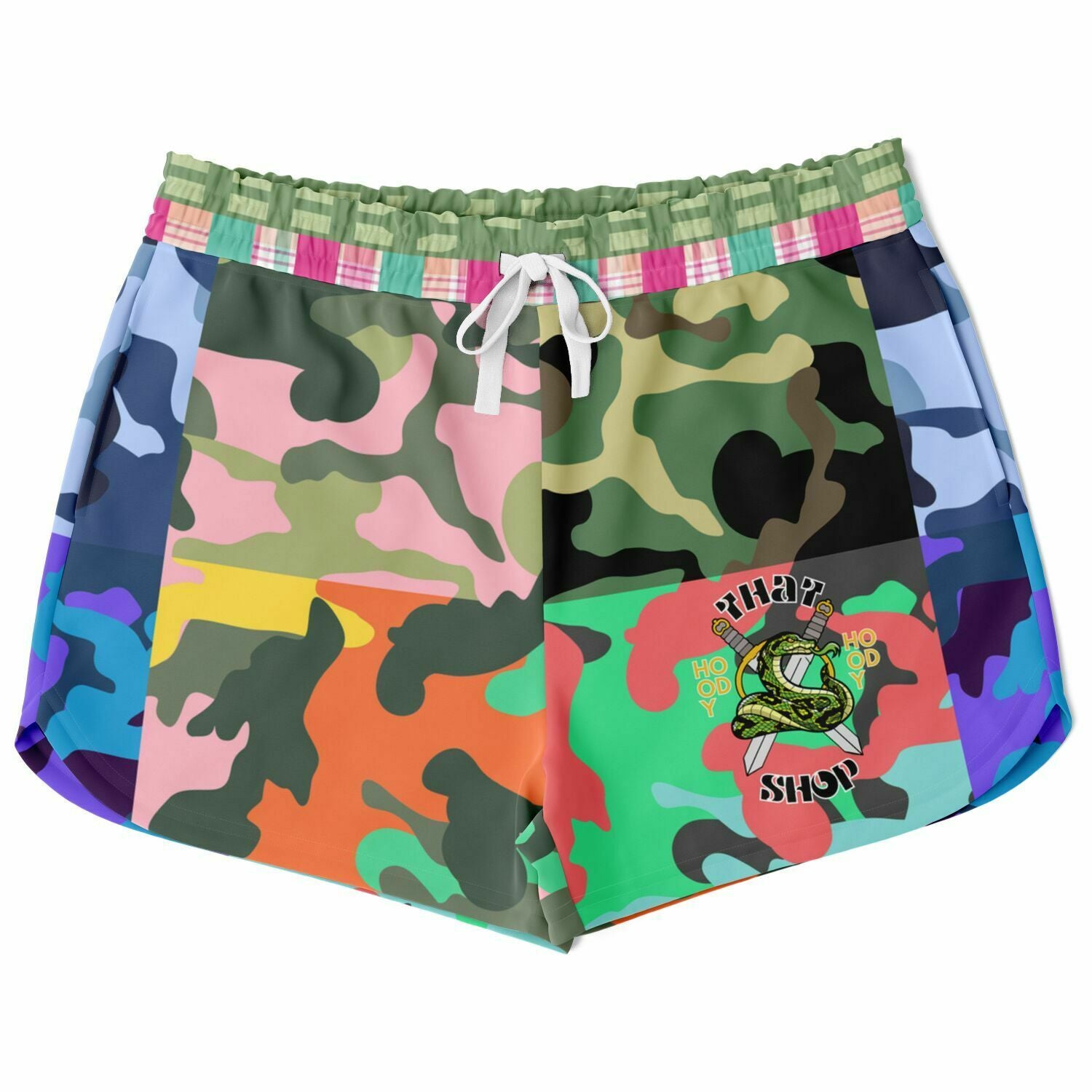 THS Snake Bite Camo Patchwork Running Shorts