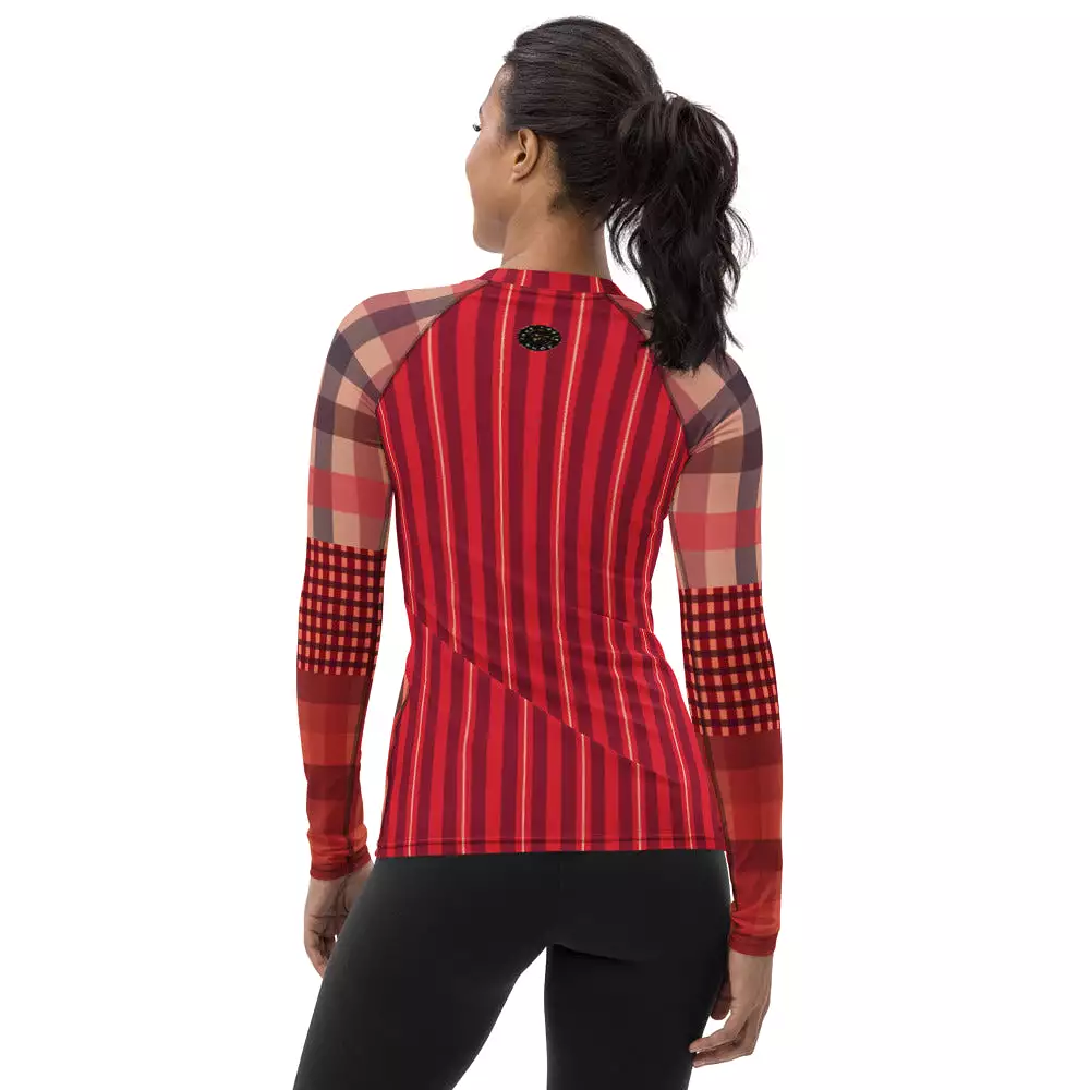 Toscana Red Fashion Rashguard Top