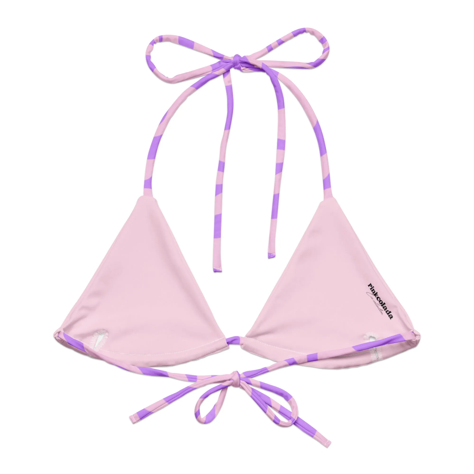 TRIANGLE STRING BIKINI TOP ECO - PURPLE SWIRLSA