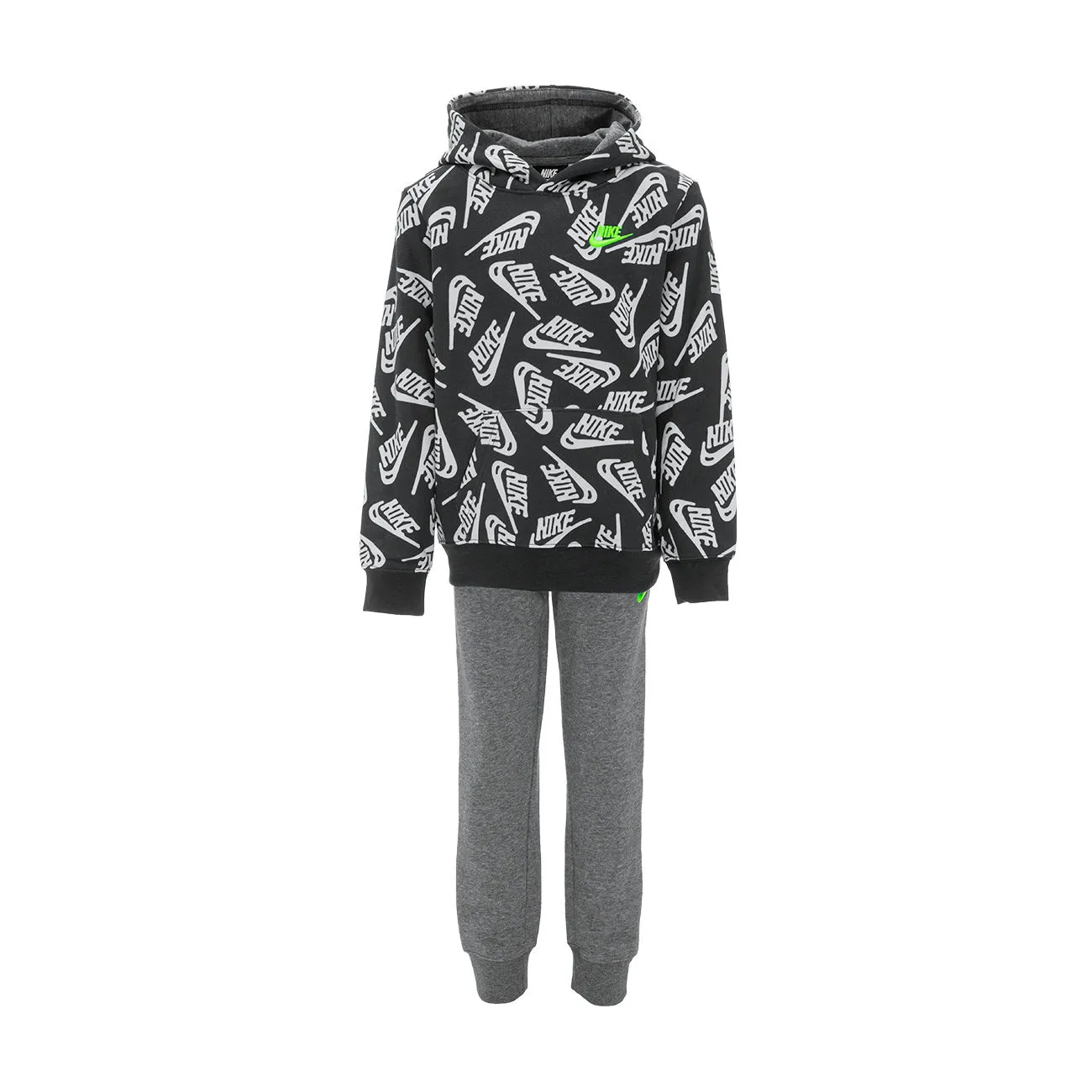 TUTA INTERA FELPA CON CAPPUCCIO E JOGGER Bambino Carbon Heather