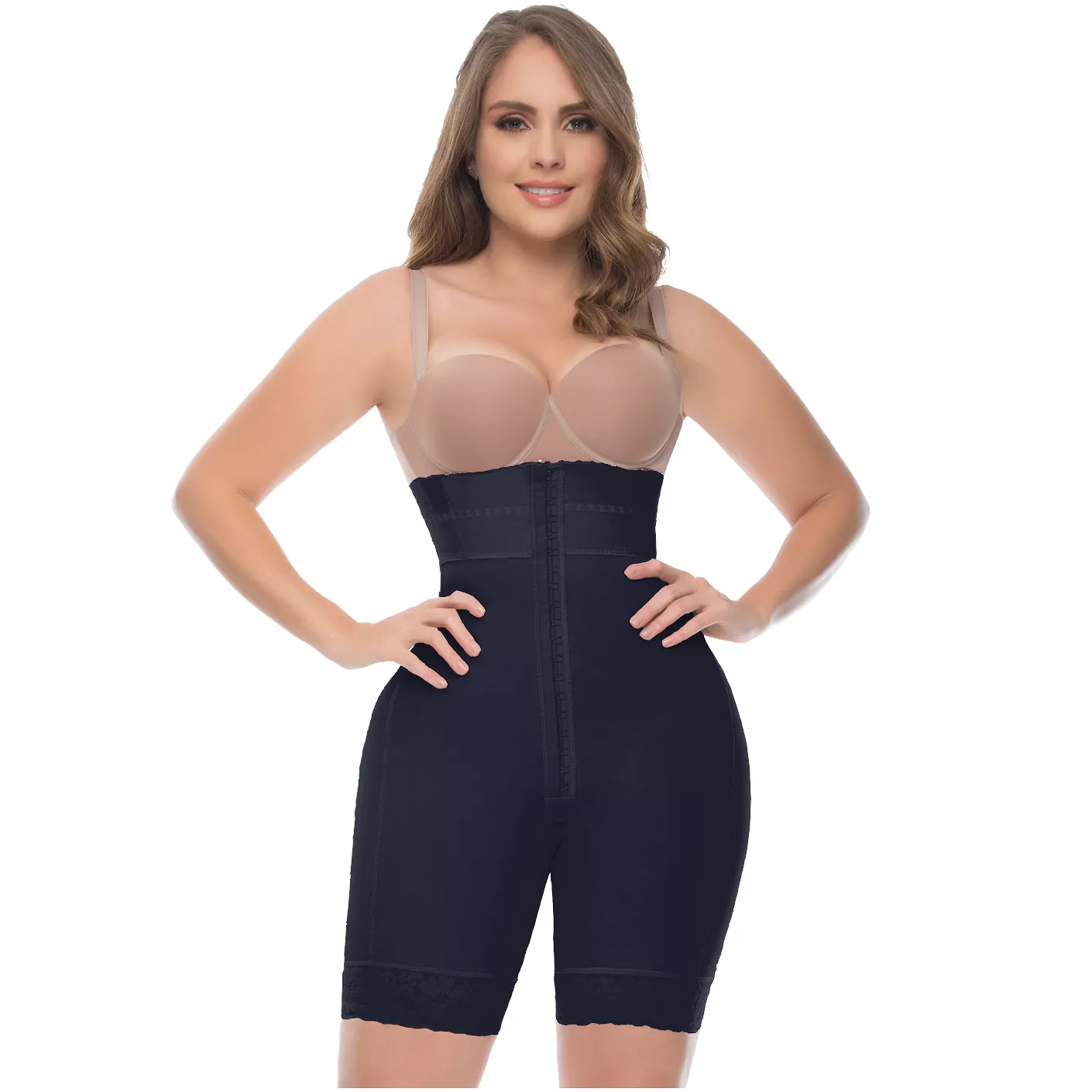 UPLADY 6199 | HIGH WAISTED TUMMY CONTROL BUTT LIFTER SHAPEWEAR SHORTS | POWERNET