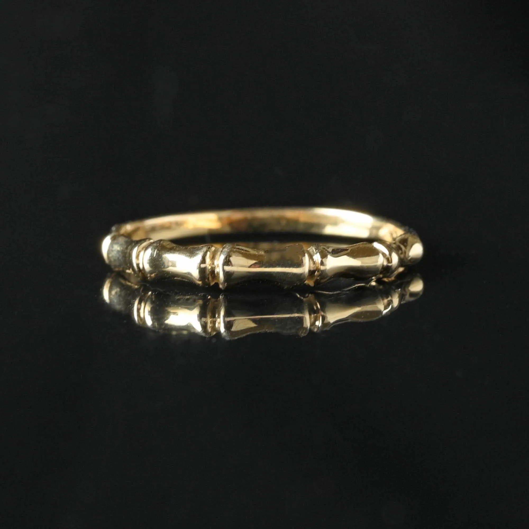 Vintage 14K Gold Bamboo Band Ring