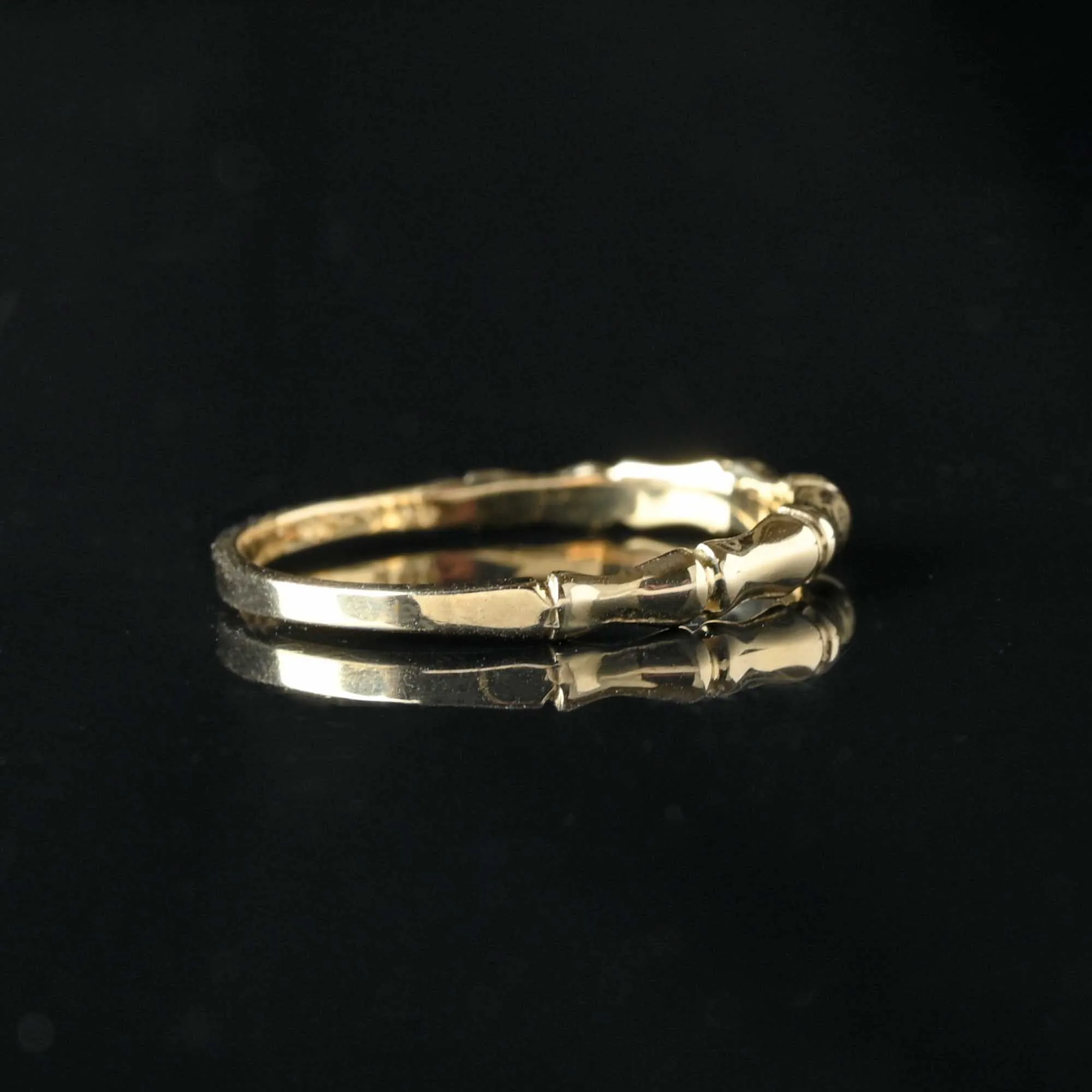 Vintage 14K Gold Bamboo Band Ring