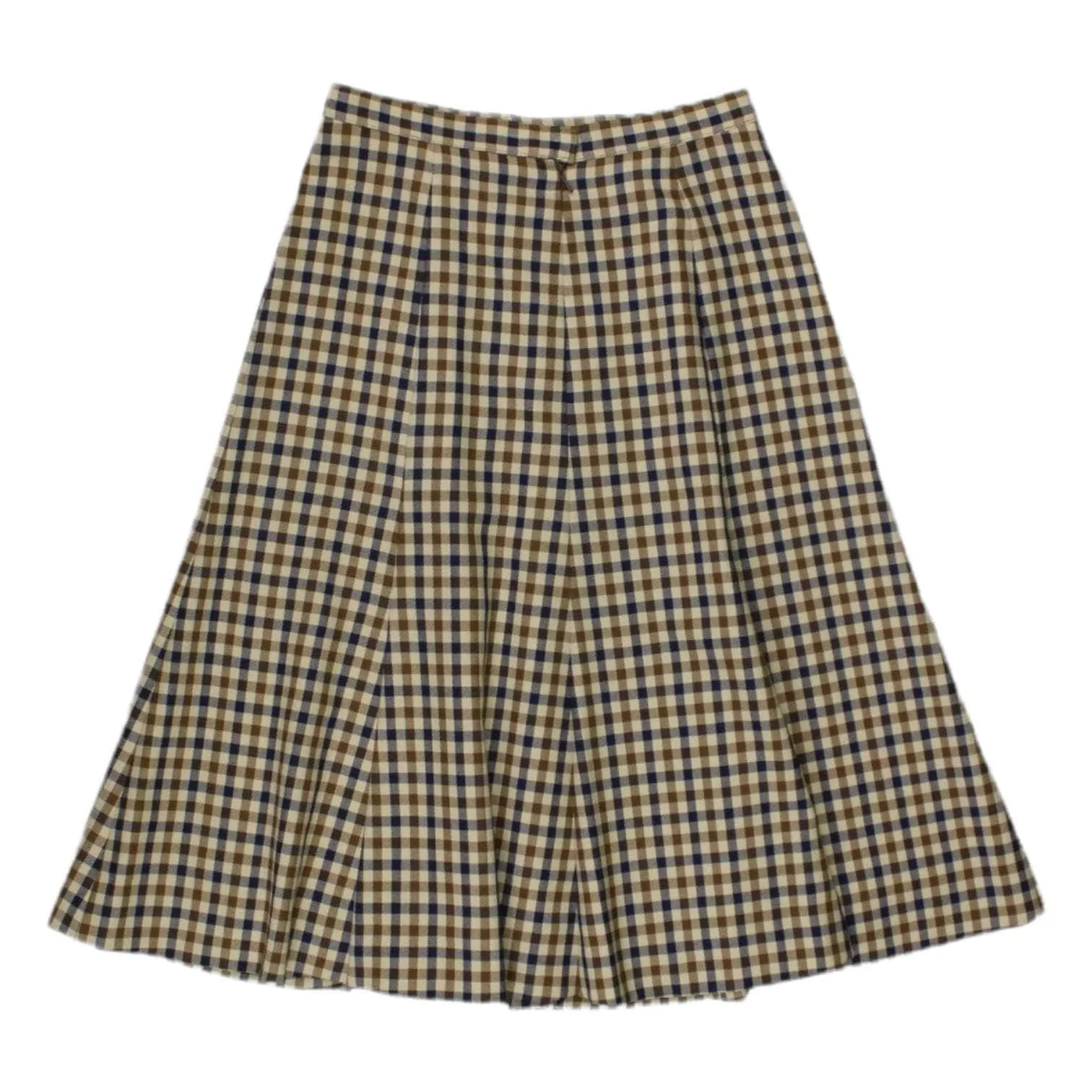 Vintage Aquascutum Cream & Blue Check Skirt