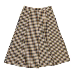 Vintage Aquascutum Cream & Blue Check Skirt