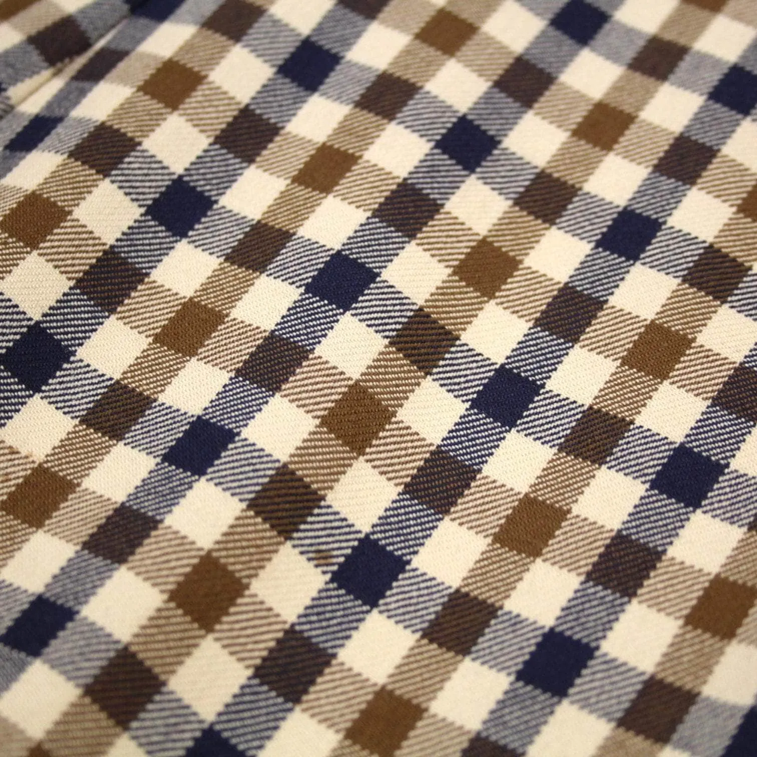 Vintage Aquascutum Cream & Blue Check Skirt