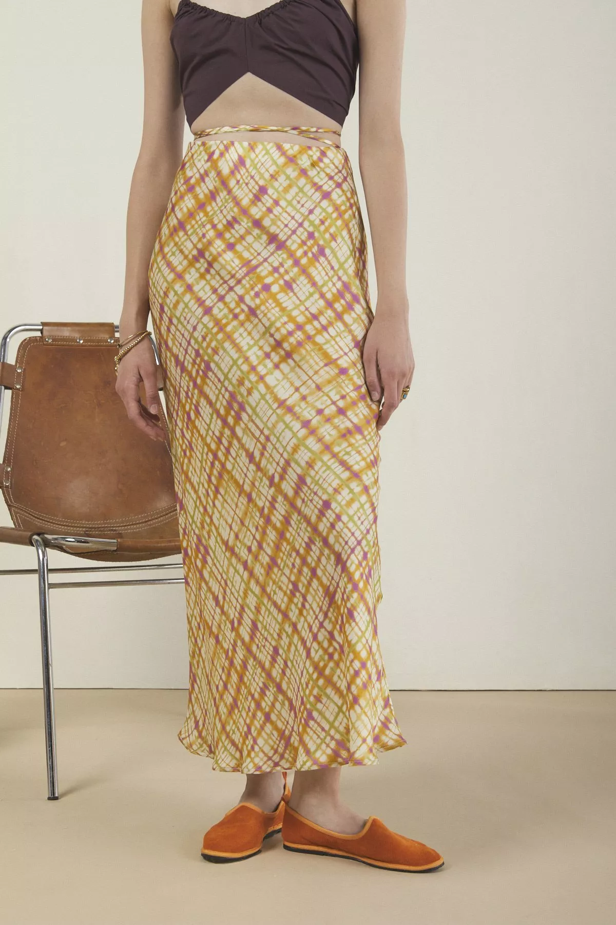 Viscose long skirt