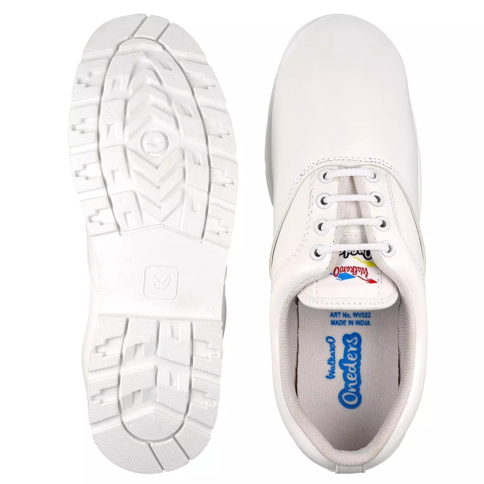 Walkaroo boys School Shoes - WV522 White