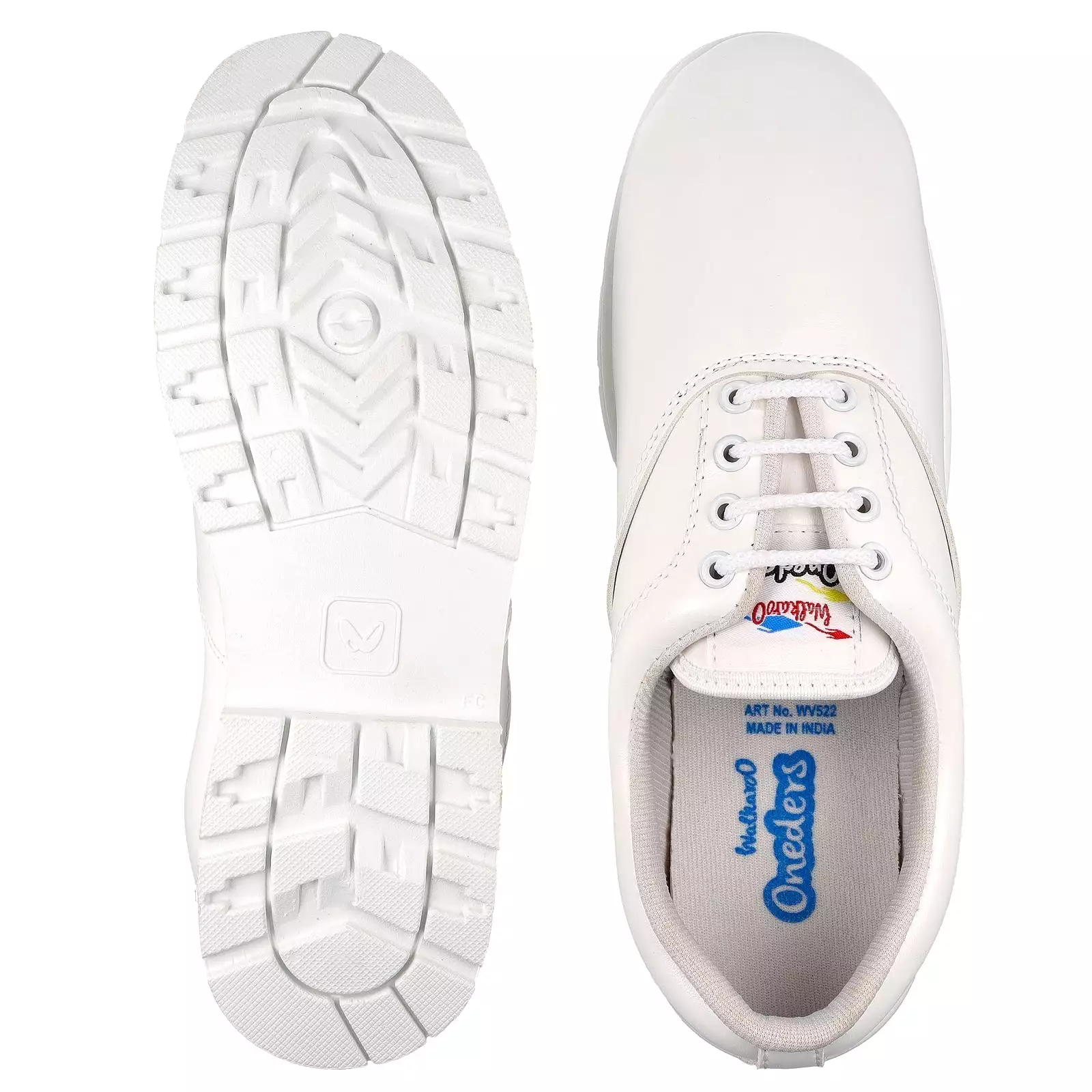 Walkaroo Senior boys School Shoes - WV522 White